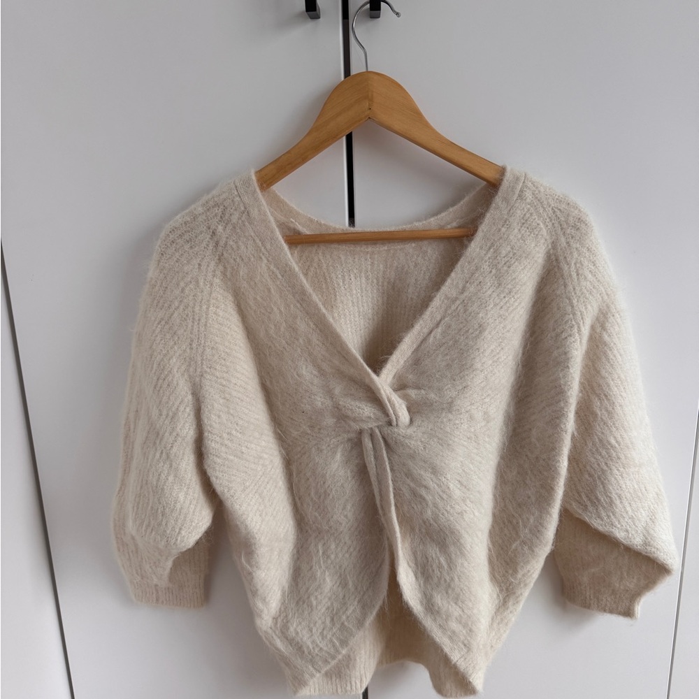 ba&sh Cream V-Neck Women's Sweater